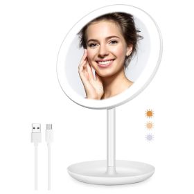 Rechargeable Lighted Makeup Mirror;  50 LED Lights Vanity Mirror With Detachable Storage Tray