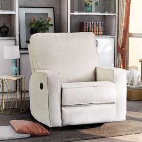 Orisfur. Recliner Chair with Padded Seat - 360Â° Swivel and Rocking Accent Chair - Manual Bedroom & Living Room Reclining Sofa