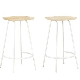 Bar Stools 2 pcs Solid Mango Wood