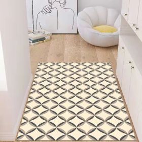 Simple Geometric Home Entrance Floor Mat Crystal Velvet Absorbent Non-slip Arched Rectangle Carpet Home Decoration Foot Mat Semi-circle Door Mat (Main Color: 04 Rectangle, size: 100*120cm)