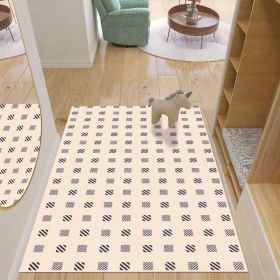 Simple Geometric Home Entrance Floor Mat Crystal Velvet Absorbent Non-slip Arched Rectangle Carpet Home Decoration Foot Mat Semi-circle Door Mat (Main Color: 07 Rectangle, size: 120*180cm)