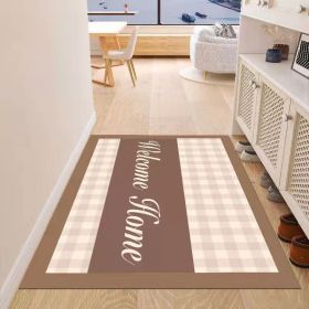 Simple Geometric Home Entrance Floor Mat Crystal Velvet Absorbent Non-slip Arched Rectangle Carpet Home Decoration Foot Mat Semi-circle Door Mat (Main Color: 08 Rectangle, size: 80*120cm)